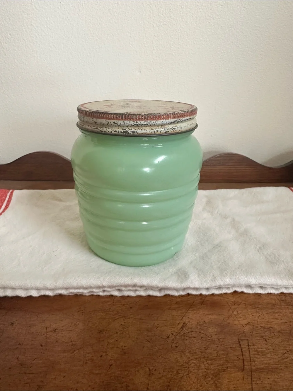 Fire King Jadeite Grease jar